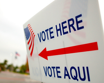 Vote Here Sign